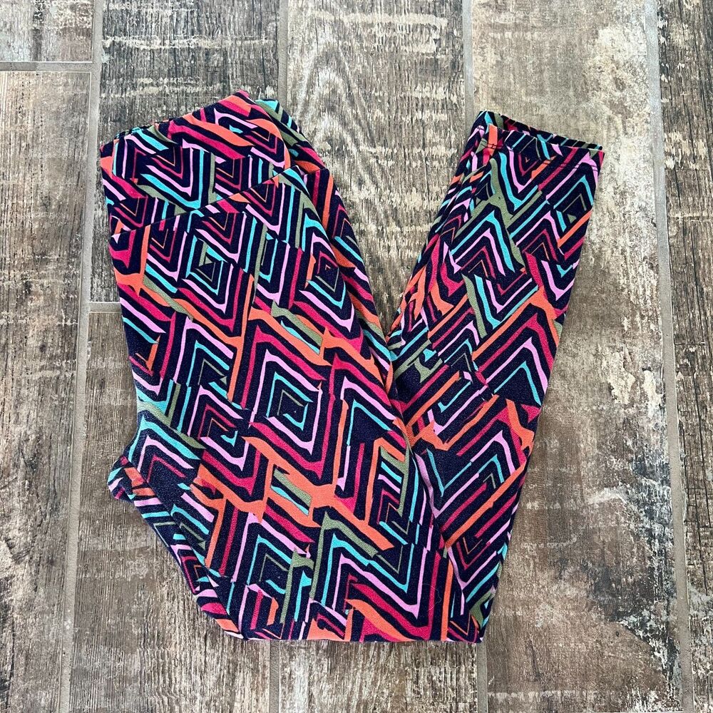 Leggings Chevron Multicolor LuLaRoe Women's Small/Medium (No Size / Fabric Tag)
